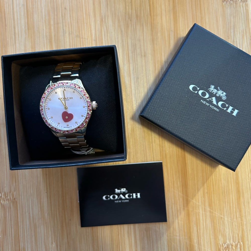 Coach Brooks Automatic Watch with 38mm Pinkish Gold Tone Face & Golden Bracelet - Picture 8 of 8